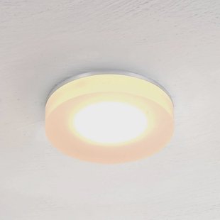 Bopp LED-inbouwlamp One, aluminiumkleurig, Ø 9 cm