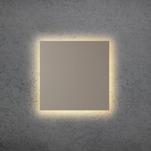 Escale LED wandlamp BLADE Q, taupe, 34 x 34 cm, metaal, dimbaar
