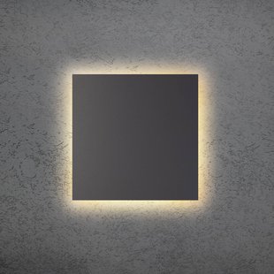 Escale LED wandlamp BLADE Q, antraciet, 34 x 34 cm, metaal, dimbaar