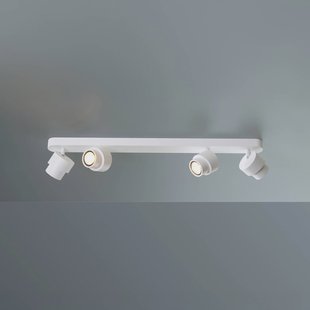 Escale LED spot BRUSH, wit, 70 cm, 4-lamps, metaal, dimbaar, 2.700 K