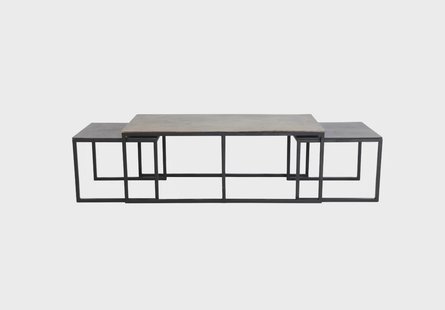 Light & Living Bijzettafel 'Kumalu' Set van 3 stuks max, brons antiek