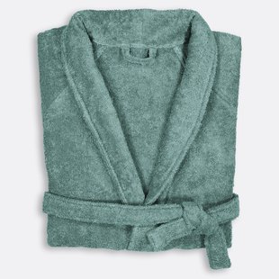 Badjas in badstof, sjaalkraag, 450g/m², Haxel