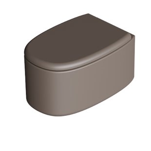 Wandcloset Salenzi Idilla 55 cm Keramiek Tornado Spoeling Mat Bruin (excl. zitting)