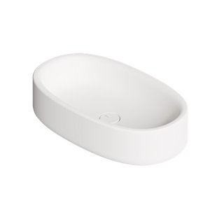 Waskom Salenzi Idilla 60 cm Ovaal Mat Wit (incl. plug)