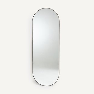 Spiegel in metaal met verouderde messing, H150 cm, Caligone