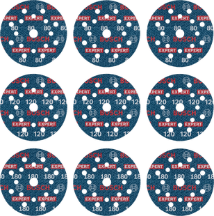 Bosch Professional EXPERT O780 125 millimeter K80, K120, K180 (9x)