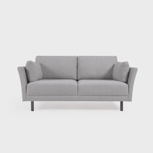 Kave Home 2-zits Bank 'Gilma' Zwarte Poot, kleur Lichtgrijs