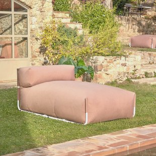 Kave Home Modulaire Outdoor Bank 'Square' Chaise Longue, kleur Terracotta