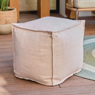 Kave Home Outdoor Poef 'Leeith' PET, kleur Beige