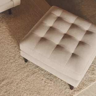 Kave Home Hocker 'Debra' Chenille, kleur Beige