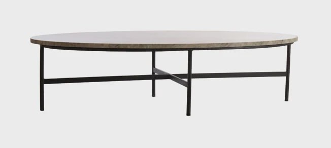 Light & Living Ovale Salontafel 'Loes' Marmer, 140 x 65cm