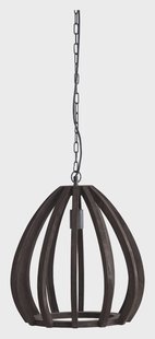 Light & Living Hanglamp 'Barsia' Mangohout, 40cm, kleur Donkerbruin