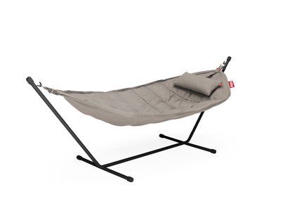 fatboy Headdemock Hangmat Sunbrella Deluxe met frame, kussen en regenbescherming - Grey Taupe - Black
