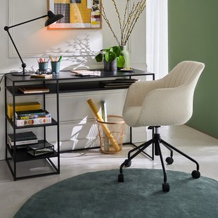 Rond vloerkleed in getuft kant Renzo, groot model