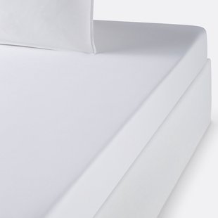 Effen hoeslaken in biologisch perkalkatoen