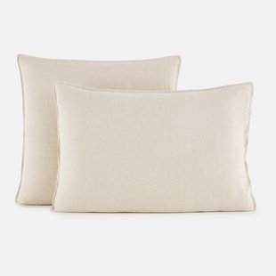 Effen kussensloop in katoen/gewassen linnen, Marnie