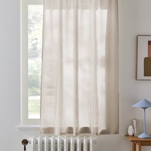 Radiator gordijn met aangerimpeld biesje, Nyong