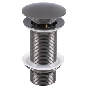 Differnz Afvoerplug Clic-clac - Messing - Zonder Overloop - Gunmetal - 66mm