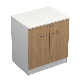 Onderkast Prim - Met Werkblad - Eikdecor Melamine - 80x59x89cm