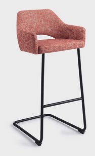 Jesper Home Barkruk 'Yanai' Arch Black, kleur Berry Bars (zithoogte 75cm)