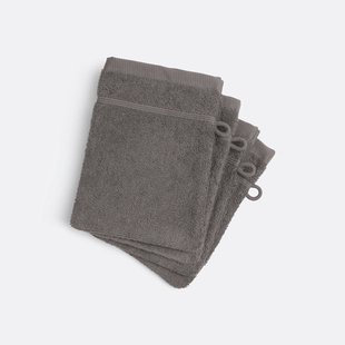 Set van 4 washandjes in bouclette badstof, Zavara