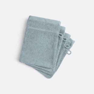 Set van 4 washandjes in bouclette badstof, Zavara