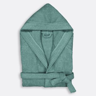 Badjas met kap in bouclette badstof 450 g/m2, Haxel