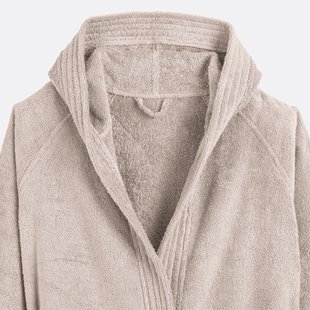 Badjas met kap in bouclette badstof 450 g/m2, Haxel