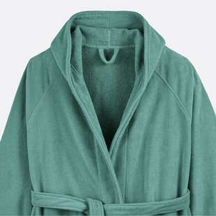 Badjas met kap in fluwelen badstof 450 g/m2, Trizie