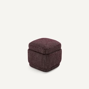 Jacquard pied-de-poule poef, CLEOPHEE