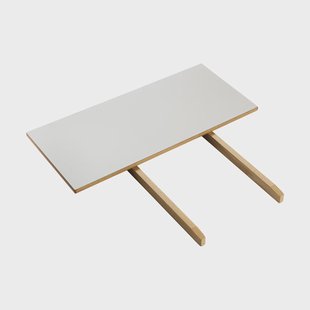 FDB Møbler C35L inlegblad 82x37 cm Light grey linoleum-oak nature waterbased laquer