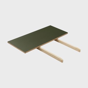 FDB Møbler C35L inlegblad 82x37 cm Olive linoleum-oak nature waterbased laquer