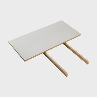 FDB Møbler C35S inlegblad 95x45 cm Light grey linoleum-oak nature waterbased laquer