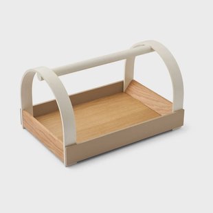 Gejst Kydo dienblad met handgrepen 40,5x27x23,5 cm Eik-beige white