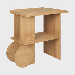 Kristina Dam Studio Axis bijzettafel 42x80 cm Warm gelakt eik