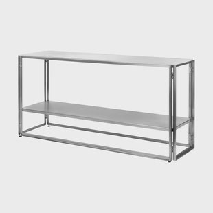 Kristina Dam Studio Foldable console 124x60 cm Geborsteld roestvrij staal