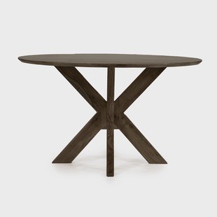 Eleonora Ronde Eettafel 'Nikki' Mangohout, 130cm, kleur Bruin