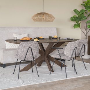 Eleonora Eettafel 'Nikki' Mangohout, 280 x 100cm, kleur Bruin