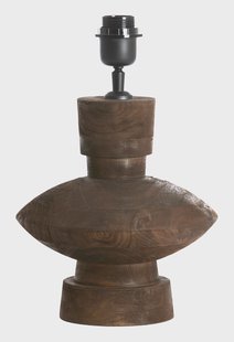 Light & Living Tafellamp 'Fiera' Mangohout, 25cm, kleur Donkerbruin (excl. kap)