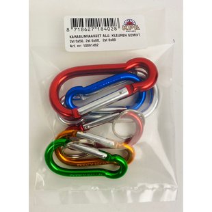 Kpe Holland Karabijnhaken - Aluminium - 5x50mm - 6 Stuks