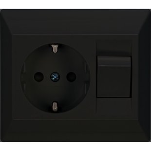 Sencys Combinatieschakelaar Ottawa - Mat-zwart - Inbouw