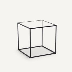 Bijzettafel sybil, plateau in transparant glas