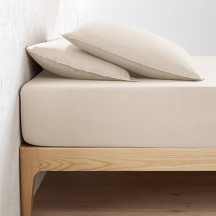 Effen hoeslaken in gewassen katoen, omslag 30 cm, Scenario