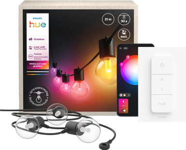 Philips Hue Festavia Outdoor Lichtslinger - 21 meter - Uitbreiding + Dimmer