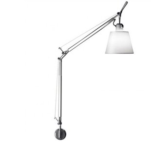 Artemide Tolomeo Basculante Wandlamp Grijs Satijn