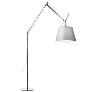 Artemide Tolomeo Mega Terra Booglamp LED 2700K Toetsdimmer Alu Grijs Satijn 36