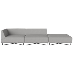Bolia Orlando O2 Loungebank Outdoor 3 Modules Open Rechts Brezza Lichtgrijs