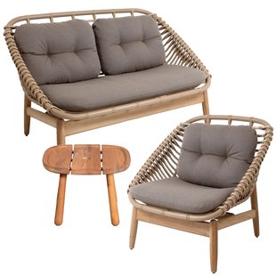 Cane-Line String Loungeset 2-zits Loungebank + Fauteuil + Royal Bijzet