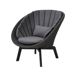 Cane-Line Peacock Indoor Lounge Fauteuil Met Kussen Grey Natte