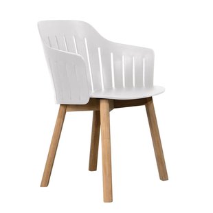 Cane-Line Choice Tuinstoel Teak Onderstel Wit